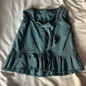 Pilcro Teal Women's Denim Skirt